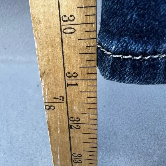 Miss Me Jeans Women's 27x31 (4) Blue Easy Boot Embellished Fleur de Lis Blingy - Picture 14 of 15